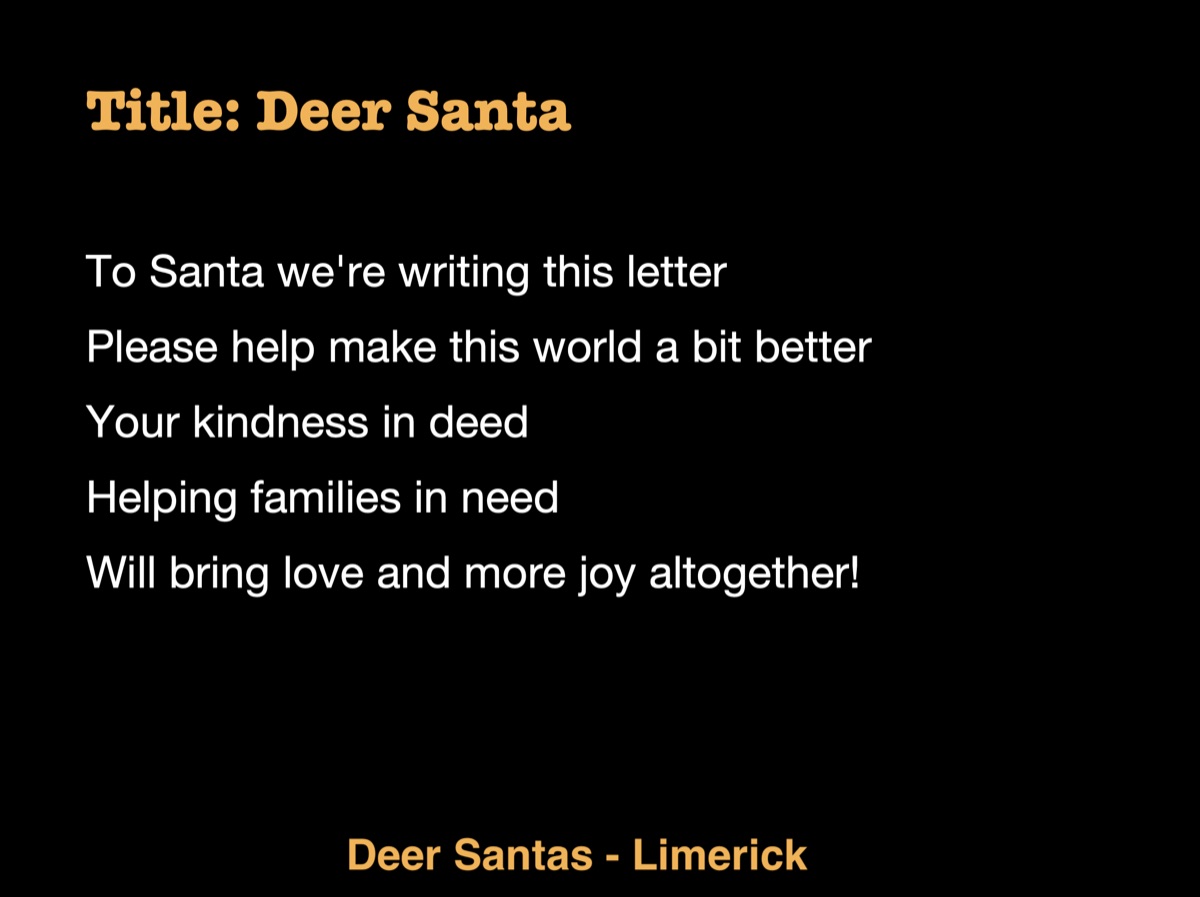 Deer Santas — Limerick