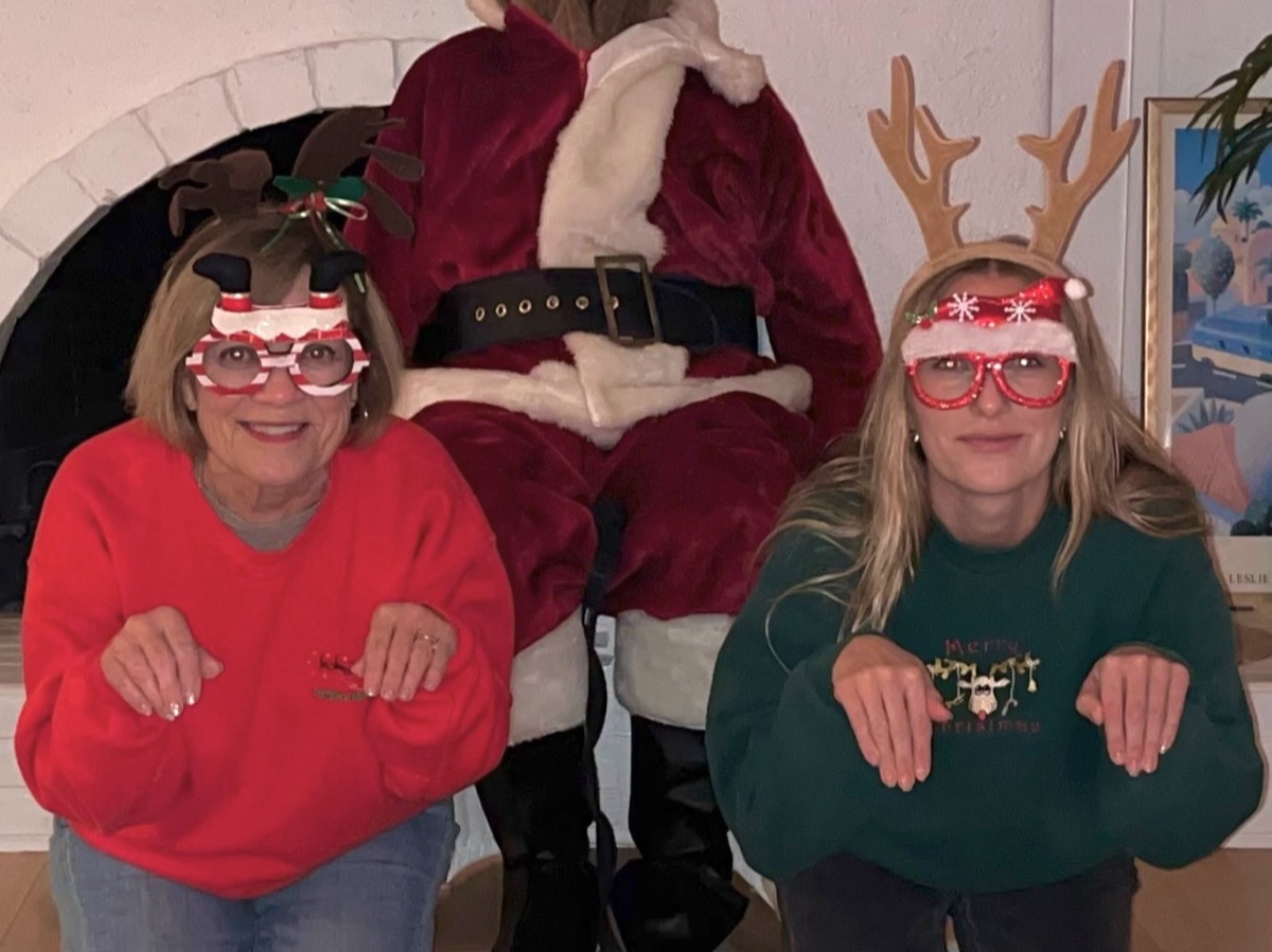 Deer Santas — Family Portrait