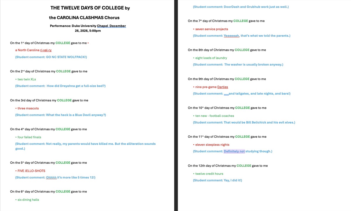 Carolina Clashmas — Writing