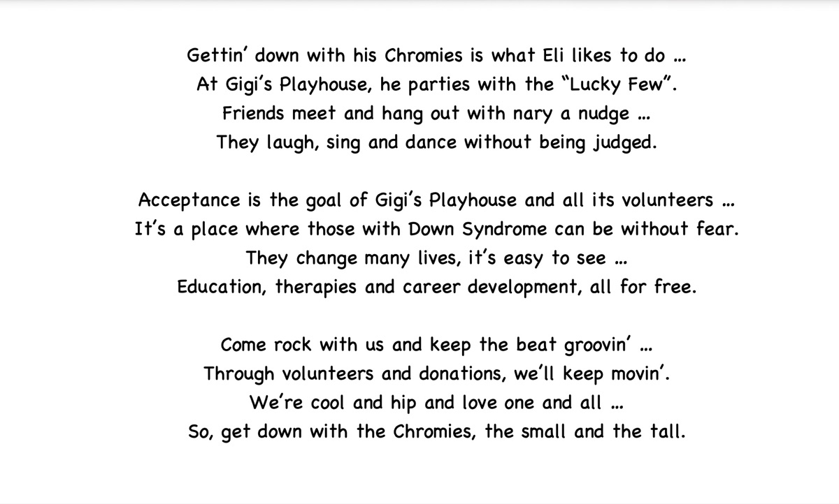 Gettin’ Down with the Chromies — Writing